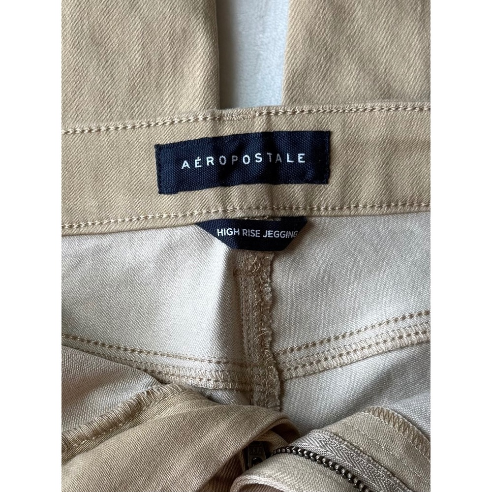 Aeropostale Womens High Rise Jegging Tan Khaki Pants Size 8 Reg Stretch Skinny - Picture 2 of 8